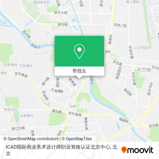 ICAD国际商业美术设计师职业资格认证北京中心地图