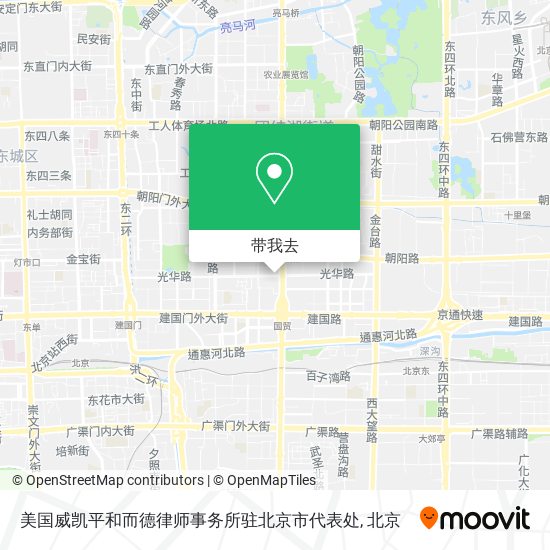 美国威凯平和而德律师事务所驻北京市代表处地图