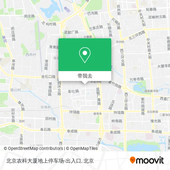 北京农科大厦地上停车场-出入口地图