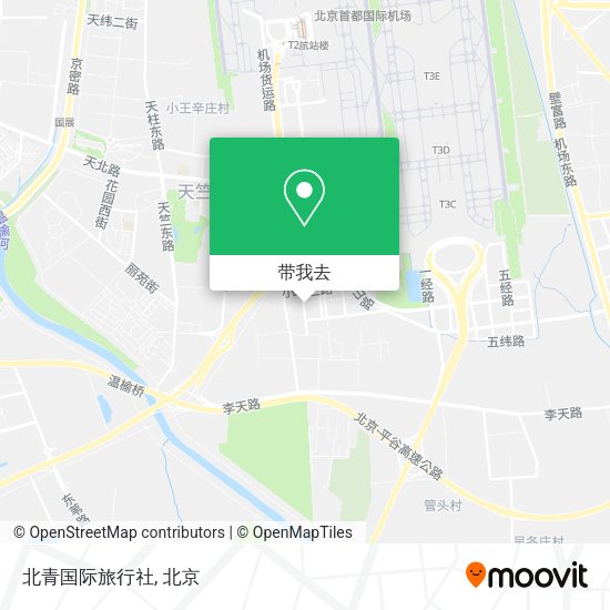 北青国际旅行社地图