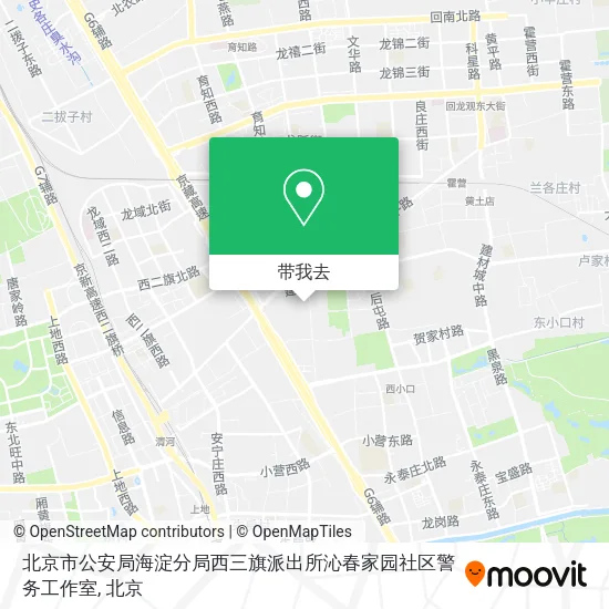 北京市公安局海淀分局西三旗派出所沁春家园社区警务工作室地图