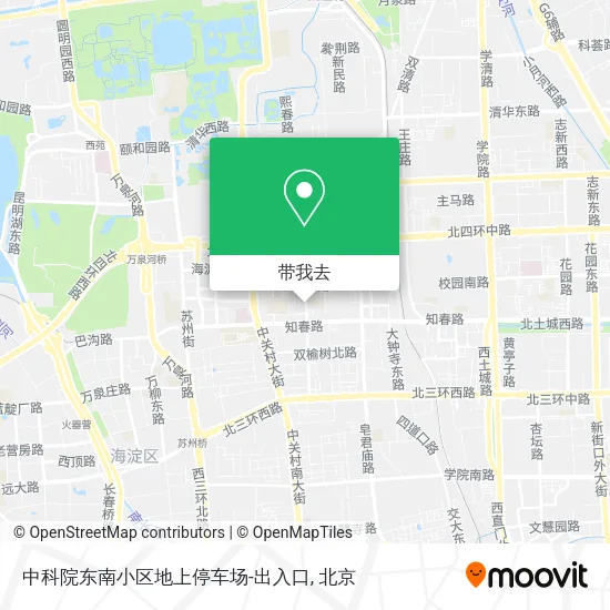 中科院东南小区地上停车场-出入口地图