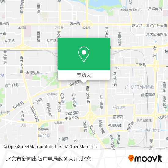 北京市新闻出版广电局政务大厅地图