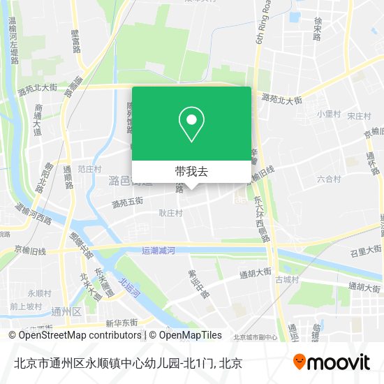 北京市通州区永顺镇中心幼儿园-北1门地图