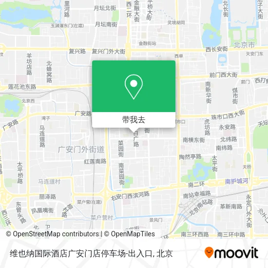 维也纳国际酒店广安门店停车场-出入口地图