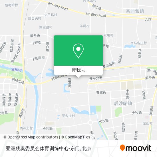 亚洲残奥委员会体育训练中心-东门地图