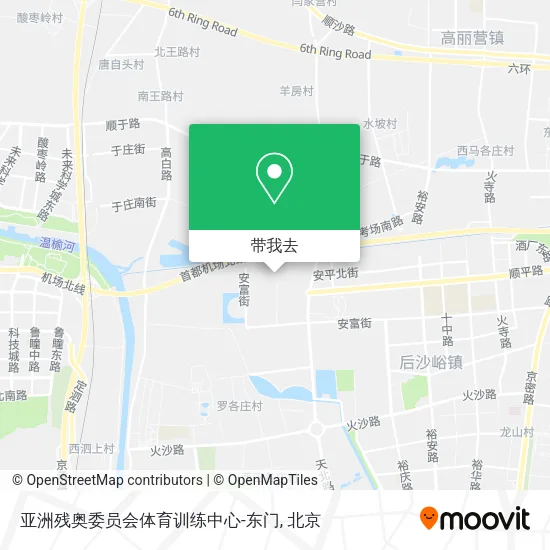 亚洲残奥委员会体育训练中心-东门地图