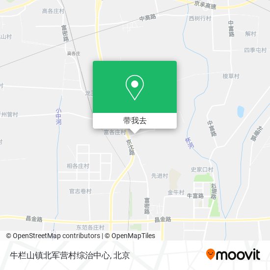 牛栏山镇北军营村综治中心地图