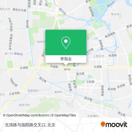 北清路与温阳路交叉口地图