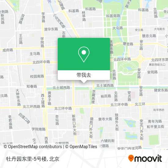 牡丹园东里-5号楼地图