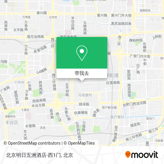 北京明日五洲酒店-西1门地图