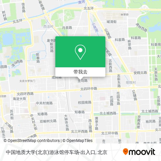 中国地质大学(北京)游泳馆停车场-出入口地图