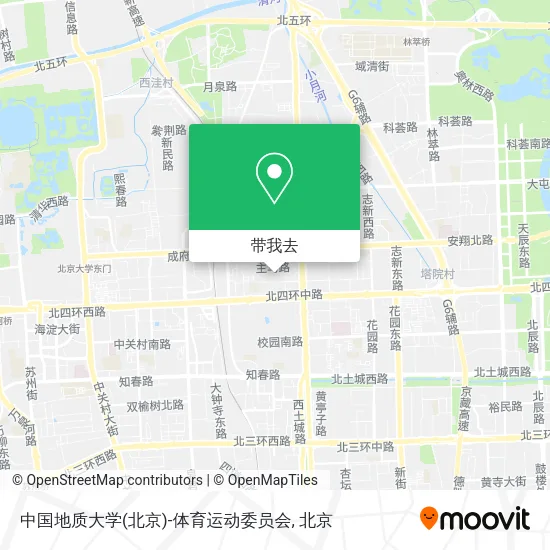 中国地质大学(北京)-体育运动委员会地图