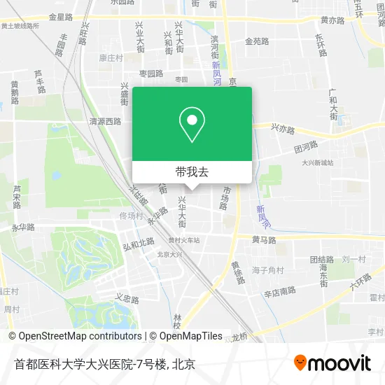首都医科大学大兴医院-7号楼地图