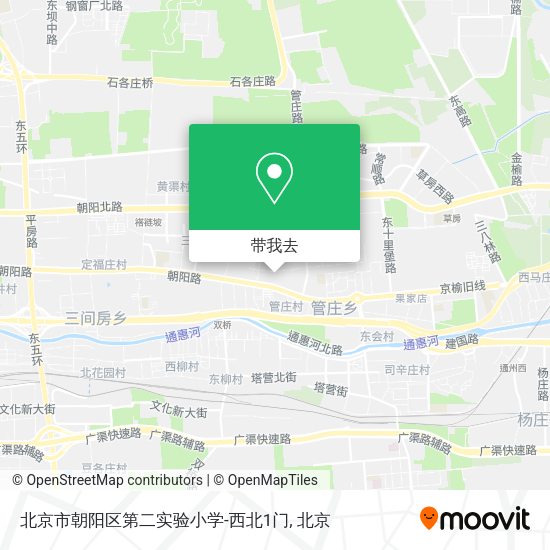 北京市朝阳区第二实验小学-西北1门地图