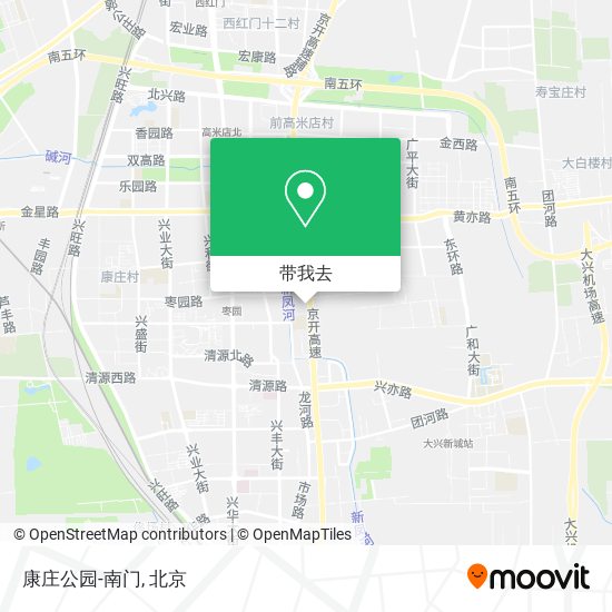 康庄公园-南门地图