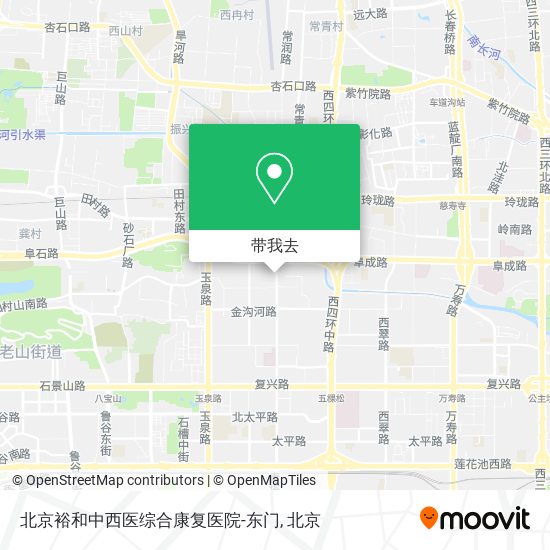 北京裕和中西医综合康复医院-东门地图