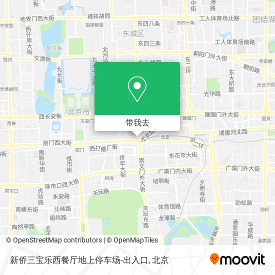 新侨三宝乐西餐厅地上停车场-出入口地图
