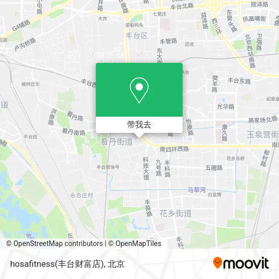 hosafitness(丰台财富店)地图
