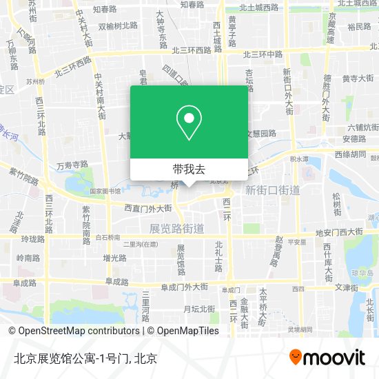 北京展览馆公寓-1号门地图