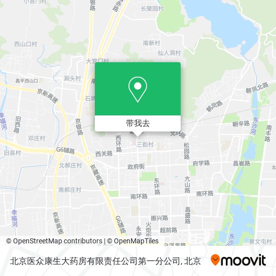 北京医众康生大药房有限责任公司第一分公司地图