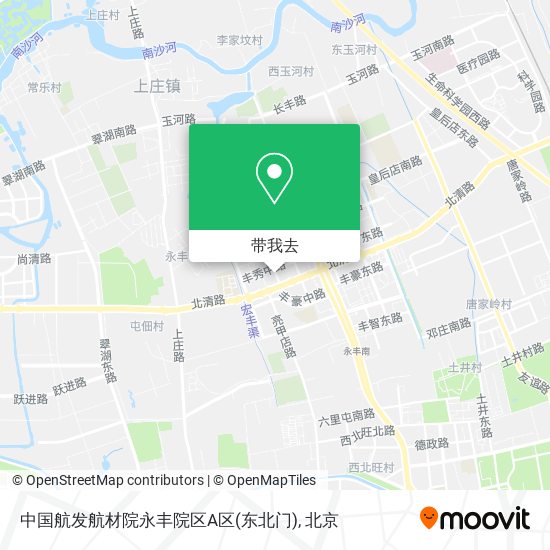 中国航发航材院永丰院区A区(东北门)地图