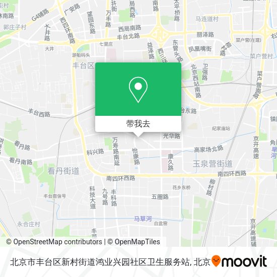 北京市丰台区新村街道鸿业兴园社区卫生服务站地图