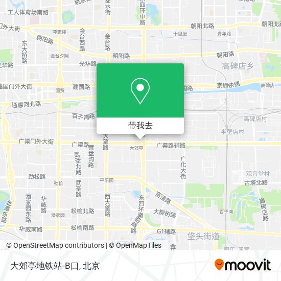 大郊亭地铁站-B口地图