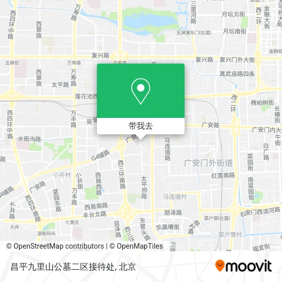 昌平九里山公墓二区接待处地图