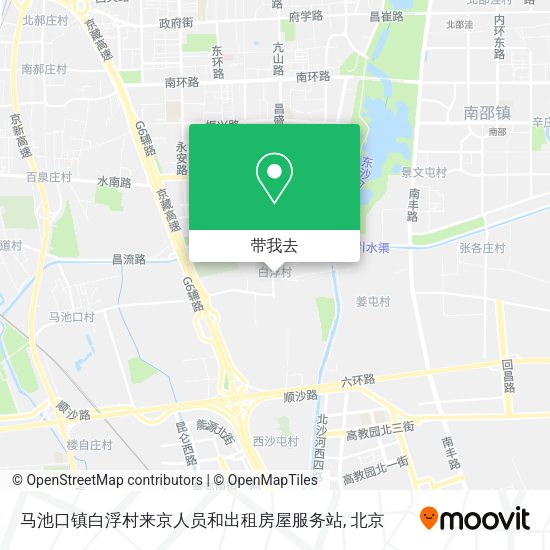 马池口镇白浮村来京人员和出租房屋服务站地图