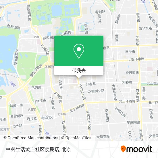 中科生活黄庄社区便民店地图