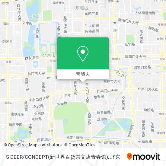 S·DEER/CONCEPT(新世界百货崇文店青春馆)地图