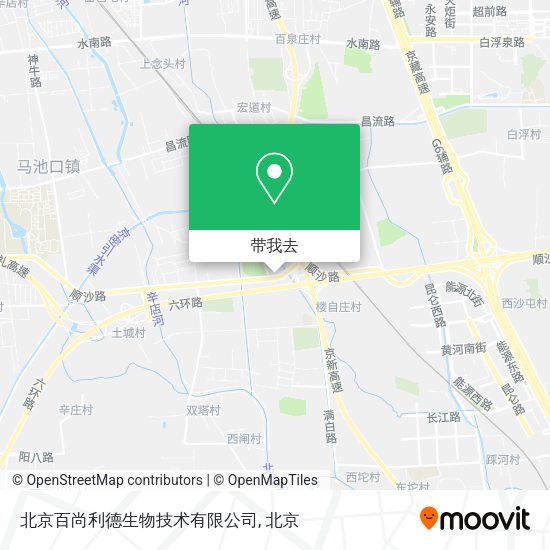 北京百尚利德生物技术有限公司地图