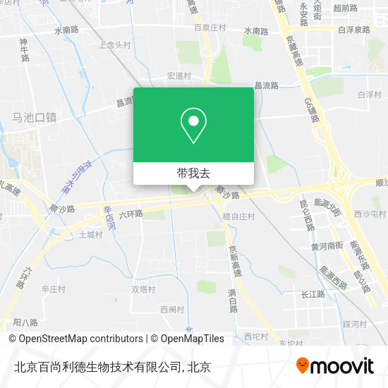 北京百尚利德生物技术有限公司地图