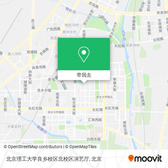 北京理工大学良乡校区北校区演艺厅地图