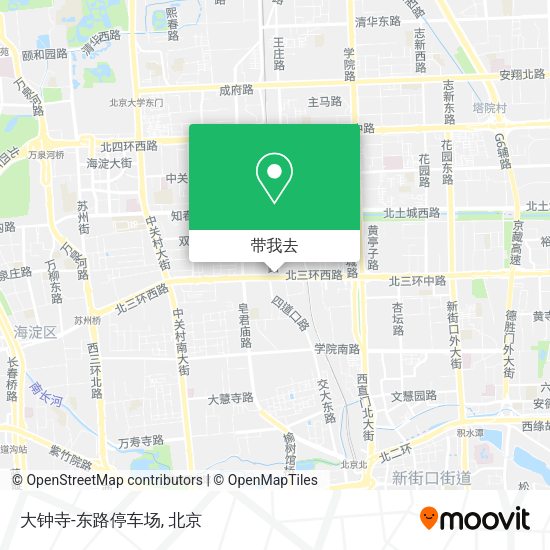 大钟寺-东路停车场地图