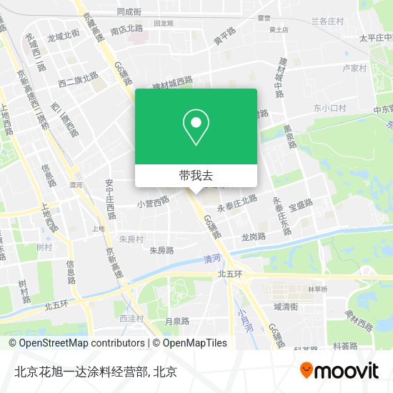 北京花旭一达涂料经营部地图