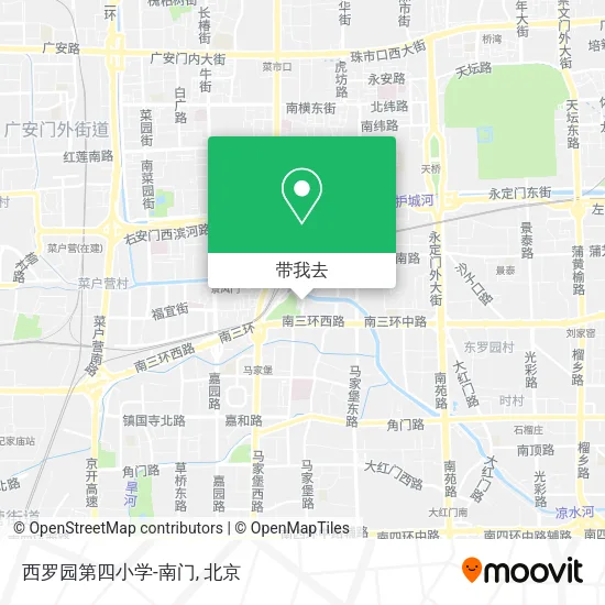 西罗园第四小学-南门地图