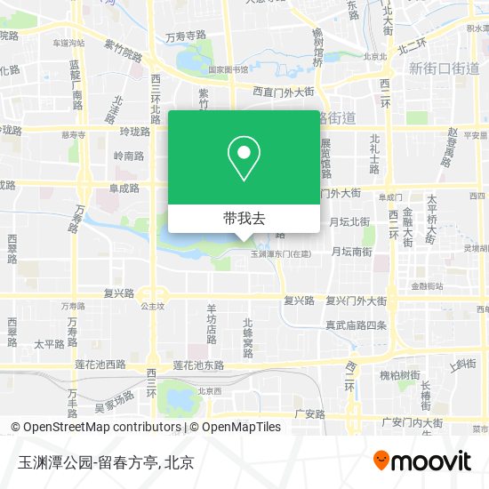 玉渊潭公园-留春方亭地图