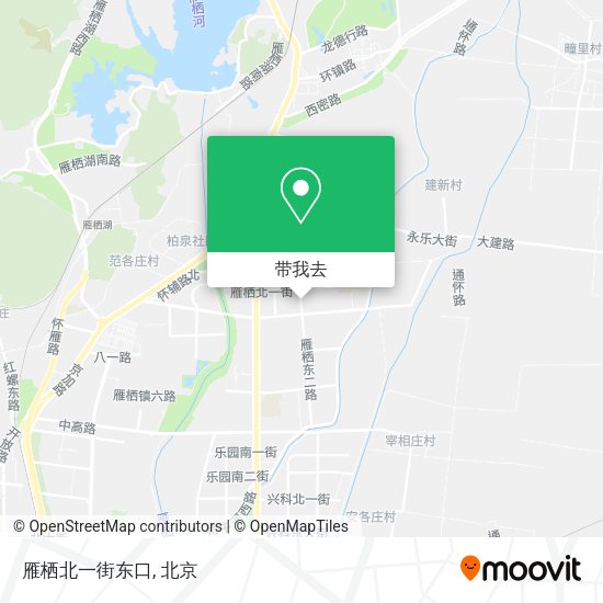 雁栖北一街东口地图