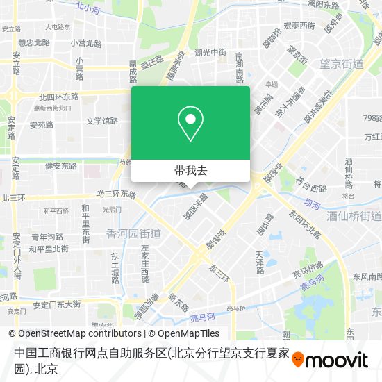 中国工商银行网点自助服务区(北京分行望京支行夏家园)地图