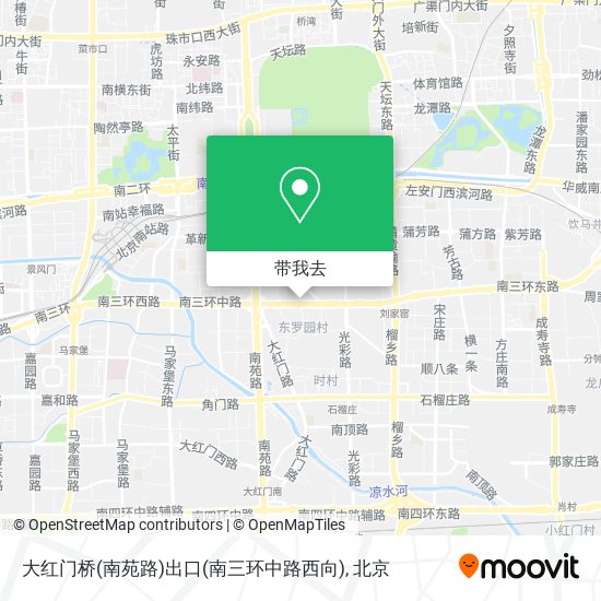 大红门桥(南苑路)出口(南三环中路西向)地图