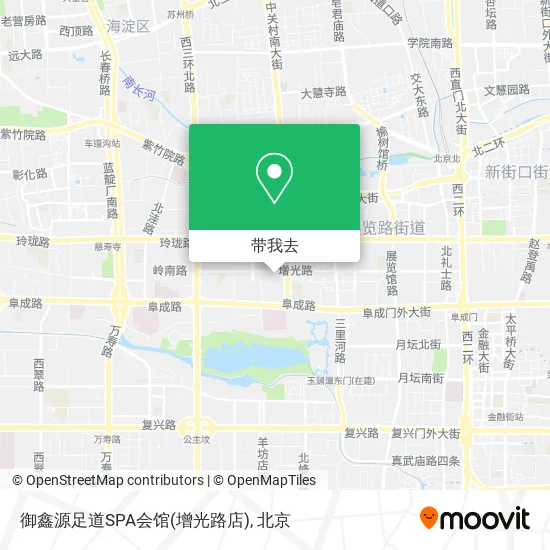 御鑫源足道SPA会馆(增光路店)地图