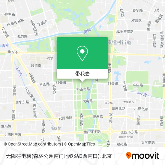 无障碍电梯(森林公园南门地铁站D西南口)地图