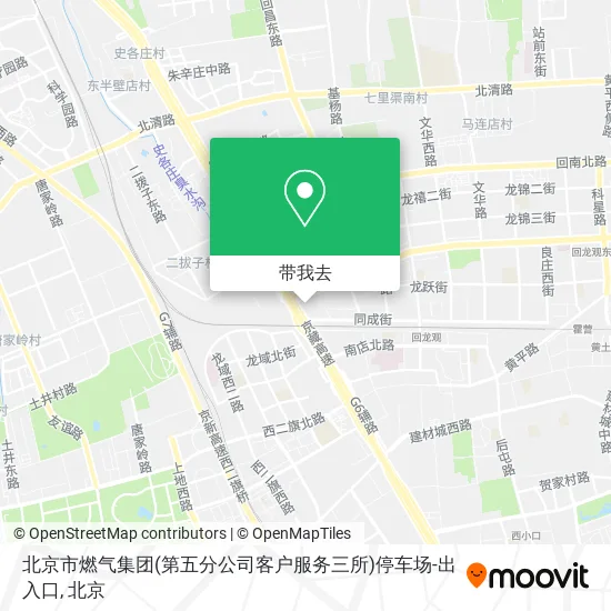 北京市燃气集团(第五分公司客户服务三所)停车场-出入口地图