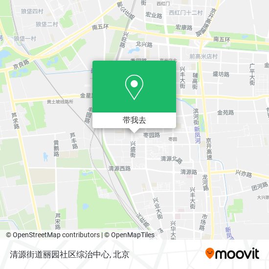 清源街道丽园社区综治中心地图