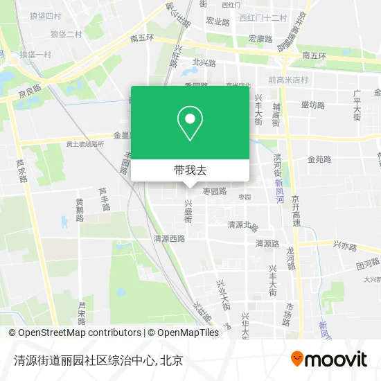 清源街道丽园社区综治中心地图