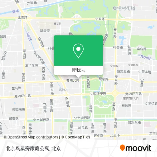 北京鸟巢旁家庭公寓地图