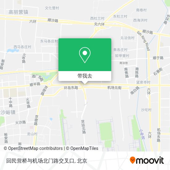 回民营桥与机场北门路交叉口地图