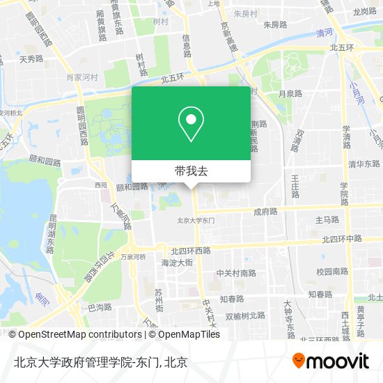 北京大学政府管理学院-东门地图